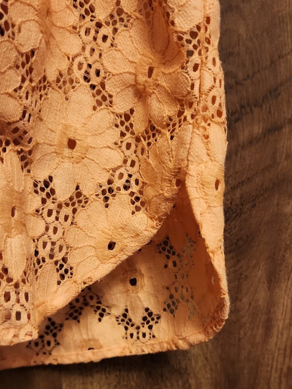 Pilcro Peach Eyelet Peter Pan Collar Keira Blouse - Picture 9 of 11